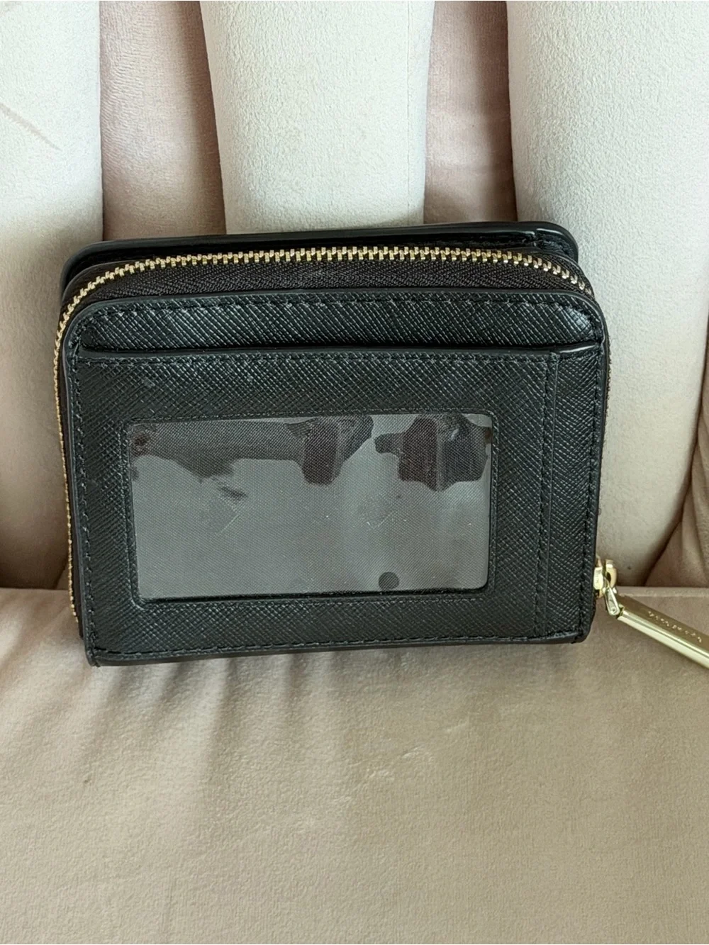 kate spade Staci Black Leather Compact Zip Wallet ✨♠️